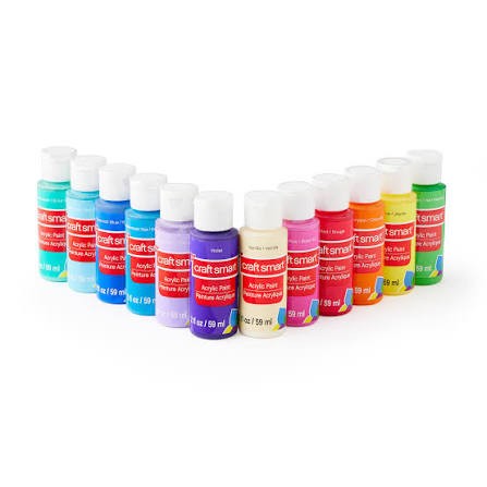 Set of acrylic paint tubes