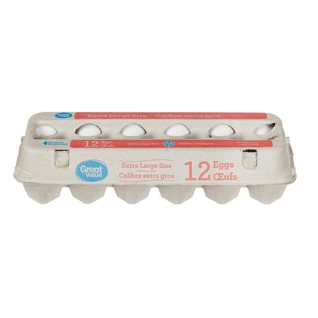 Carton of large grade A eggs
