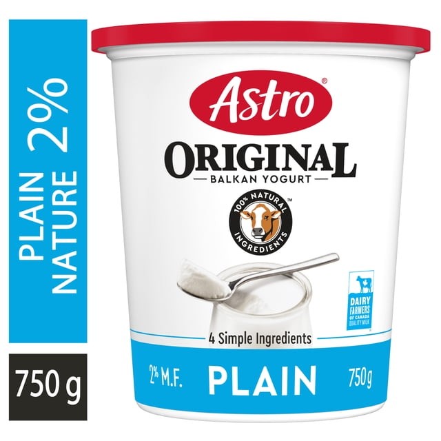 Tub of plain yogurt
